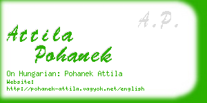 attila pohanek business card